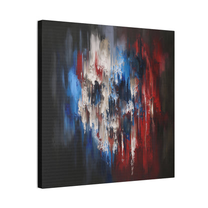 Running Colors - Abstract  Red, White and Blue Art