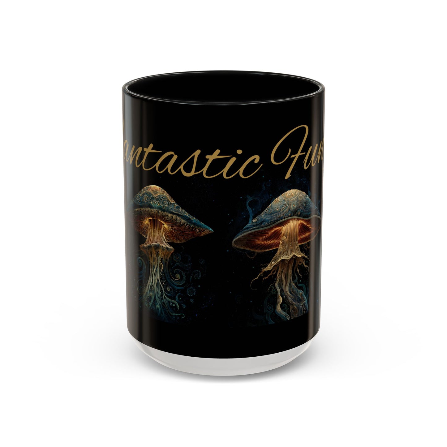 Dark Fantastic Fungi Coffee Mug - Magical Ocean Mushroom Art (11/15oz)