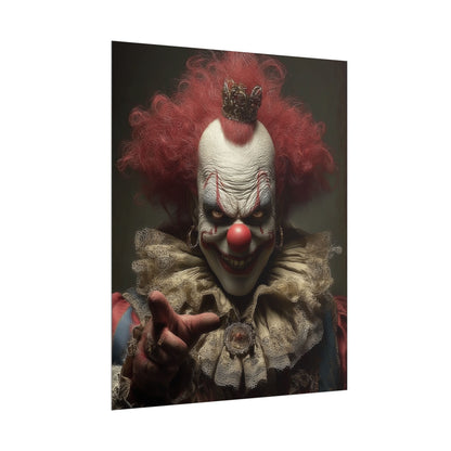 Creepy Clown Rolled Poster, Paper Poster, Unique Decor, Spooky Home Decoration,