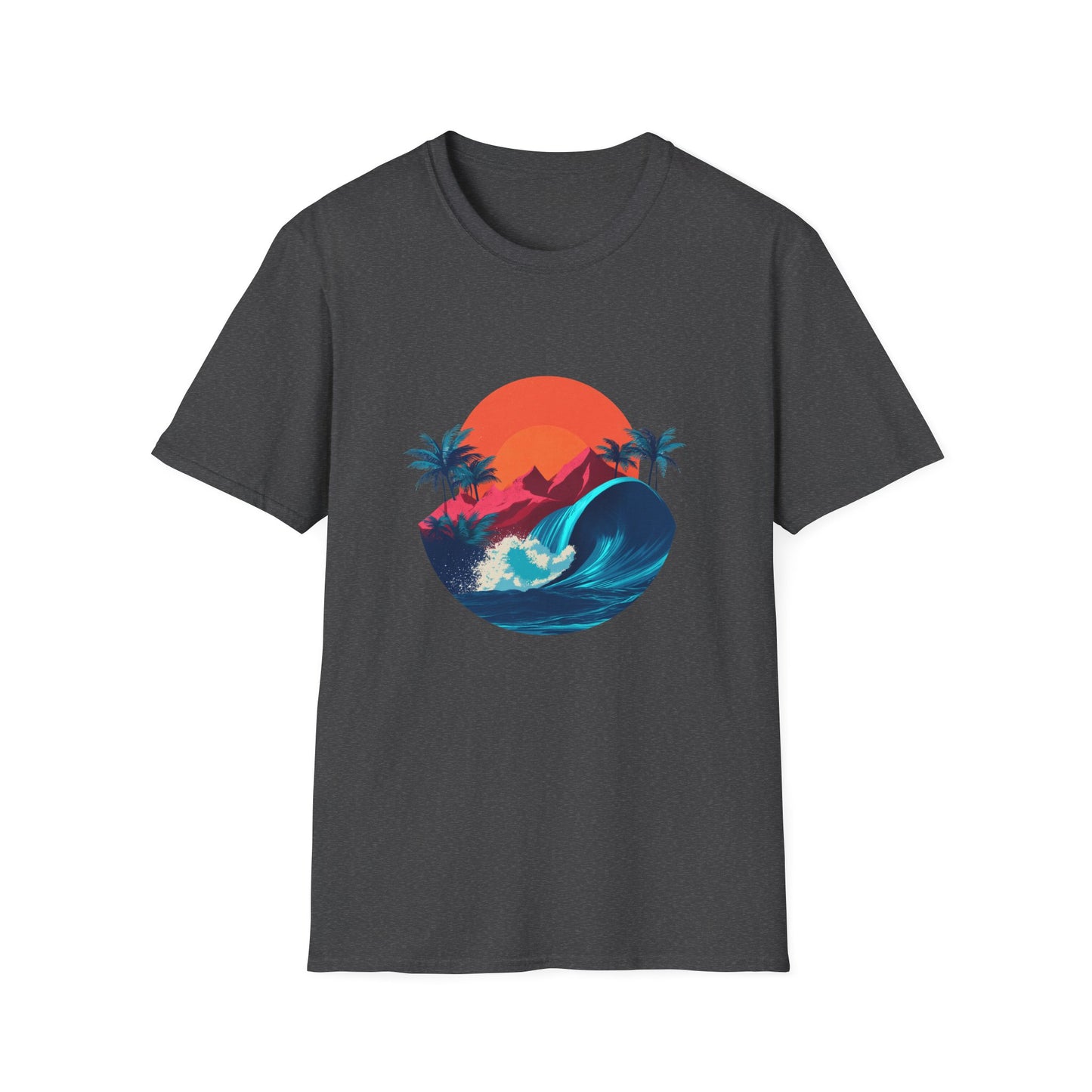 Sunset Surf T-Shirt — Retro Beach Wave Graphic Tee
