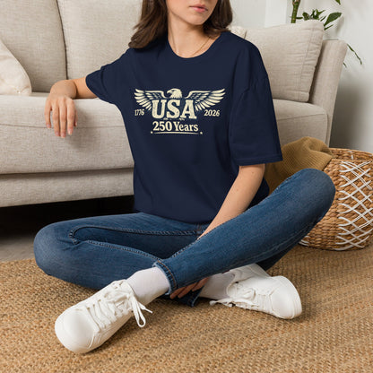 USA 250 Years Graphic T-Shirt — 1776–2026 Bicentennial Eagle Tee