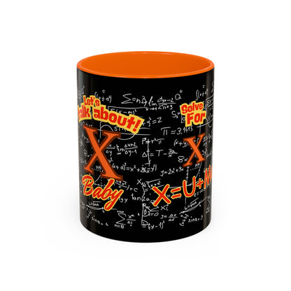 Math Lover Coffee Mug — "Solve For X = U + Me" Romantic Equation Design