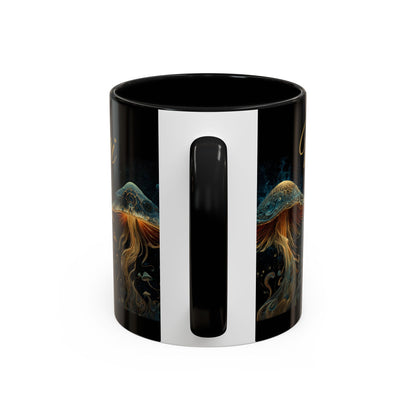 Dark Fantastic Fungi Coffee Mug - Magical Ocean Mushroom Art (11/15oz)