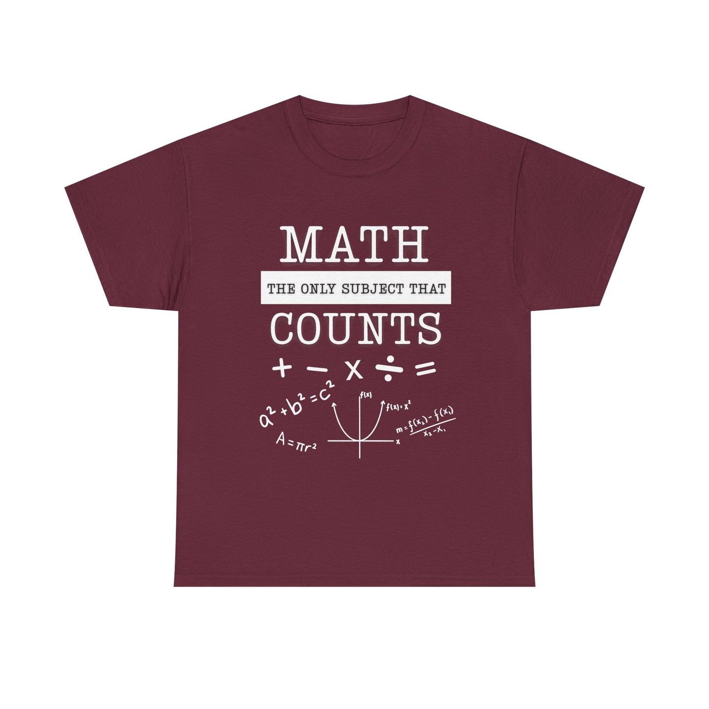 Math Counts -Unisex Heavy Cotton Tee, Funny Math Shirt, Gift for Teachers, Math Lovers, Back to School T-Shirt