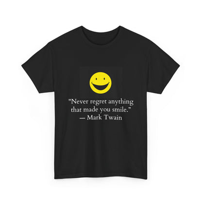 Smile Quote Tee - Unisex Heavy Cotton Shirt, Motivational Gift, Casual Wear, Birthday Present, Inspirational Apparel, Everyday Comfort