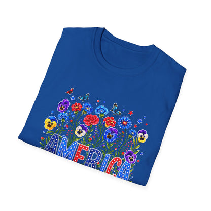 America 250th Birthday T-Shirt – July 4, 1776–2026 Patriotic Floral Tee
