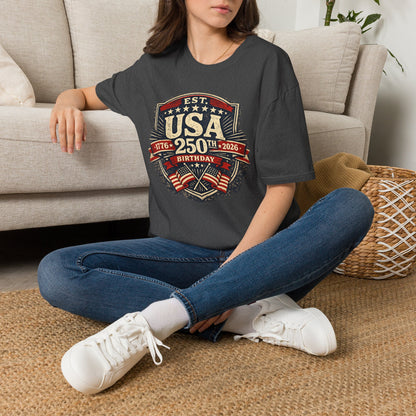 USA 250th Birthday T-Shirt — 1776-2026 Retro American Celebration Tee