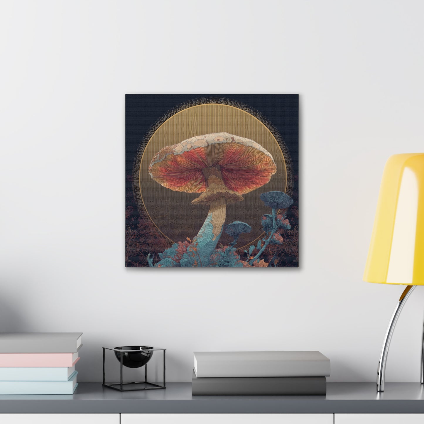 Surreal Shroom -Mushroom Canvas Art, Stretched Wall Decor, Bohemian Home Decor, Psychedelic Wall Art, Nature-Inspired Art