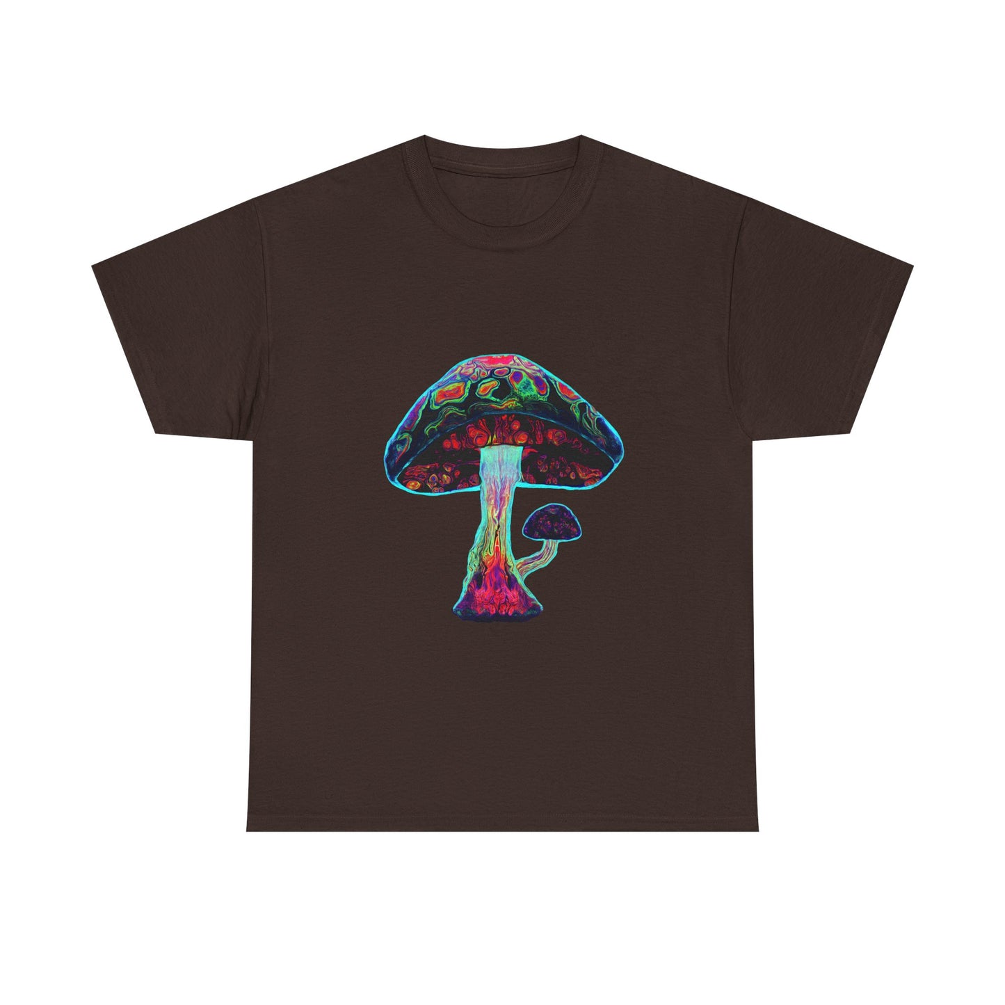 Tie Dye Psychedelic Mushroom 3 -Tee, Unisex Heavy Cotton T-Shirt, Vibrant Graphic Shirt, Perfect for Festivals, Eco-friendly Gift, Casual Wea