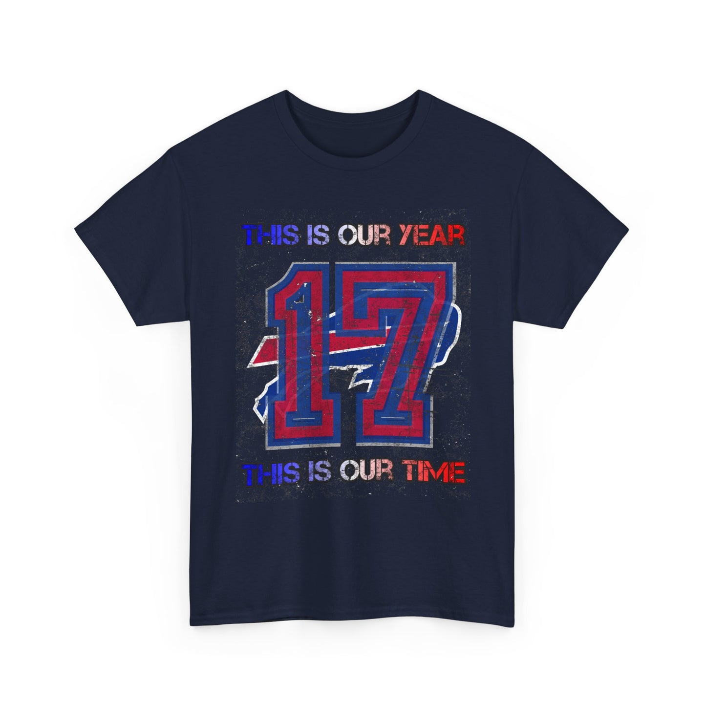 This Is Our Year 17 -Celebratory Unisex Heavy Cotton Tee, Customizable Year Shirt, Perfect for Birthdays, Team Events, Youth Spirit Gear, Everyday Comfort