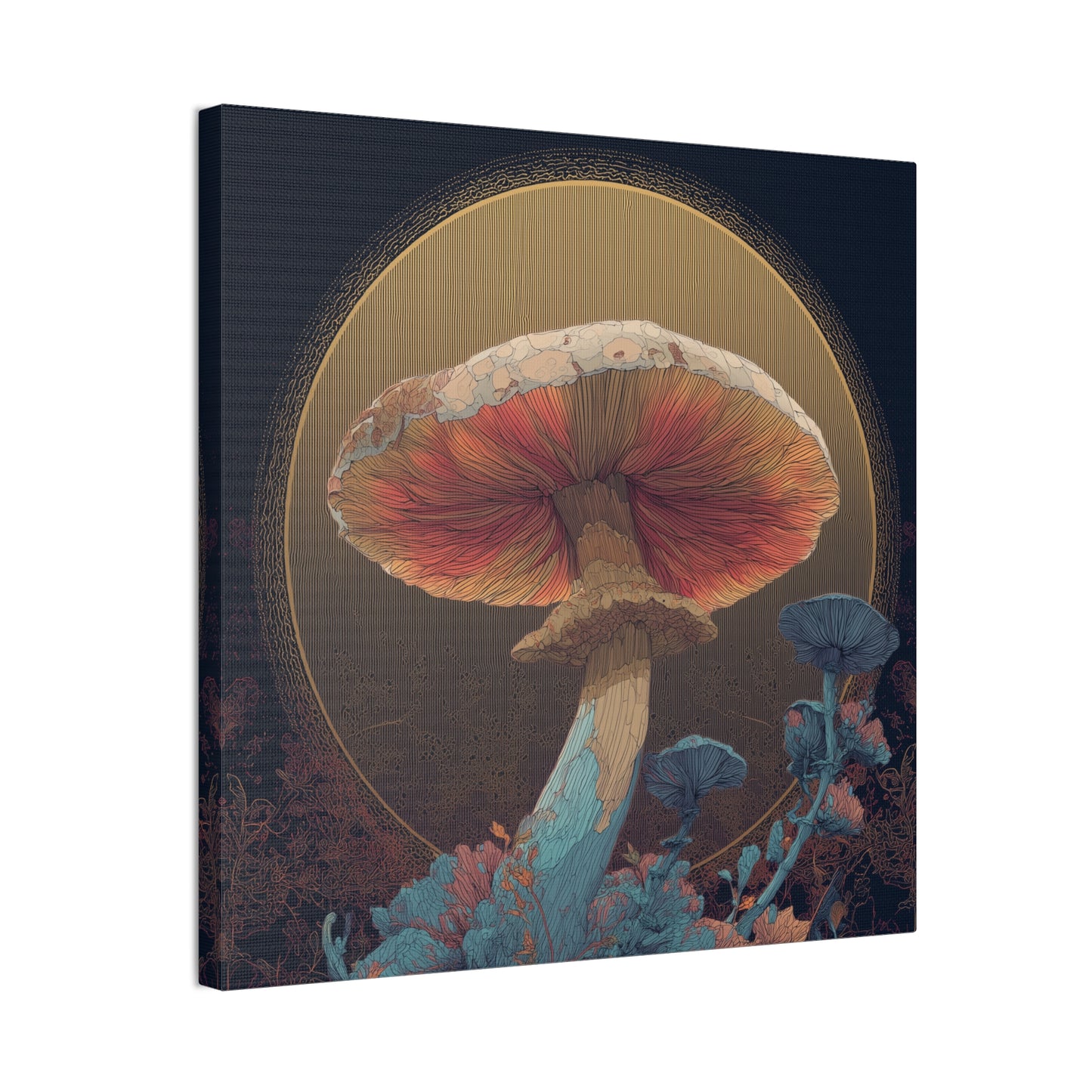 Surreal Shroom -Mushroom Canvas Art, Stretched Wall Decor, Bohemian Home Decor, Psychedelic Wall Art, Nature-Inspired Art