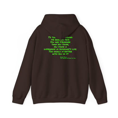 Better World - Inspirational Quote Hoodie — "You Are Stronger Than You Think" Back Print