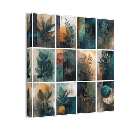 Blue Green Series #5 -Botanical Wall Art, Nature-Inspired Home Décor, Eco-Friendly Canvas Print, Greenery Art Piece, Living Room Wall Hanging