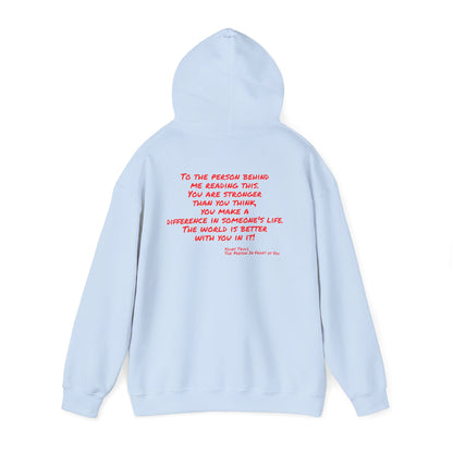 Better World - Inspirational Quote Hoodie — "You Are Stronger Than You Think" Back Print