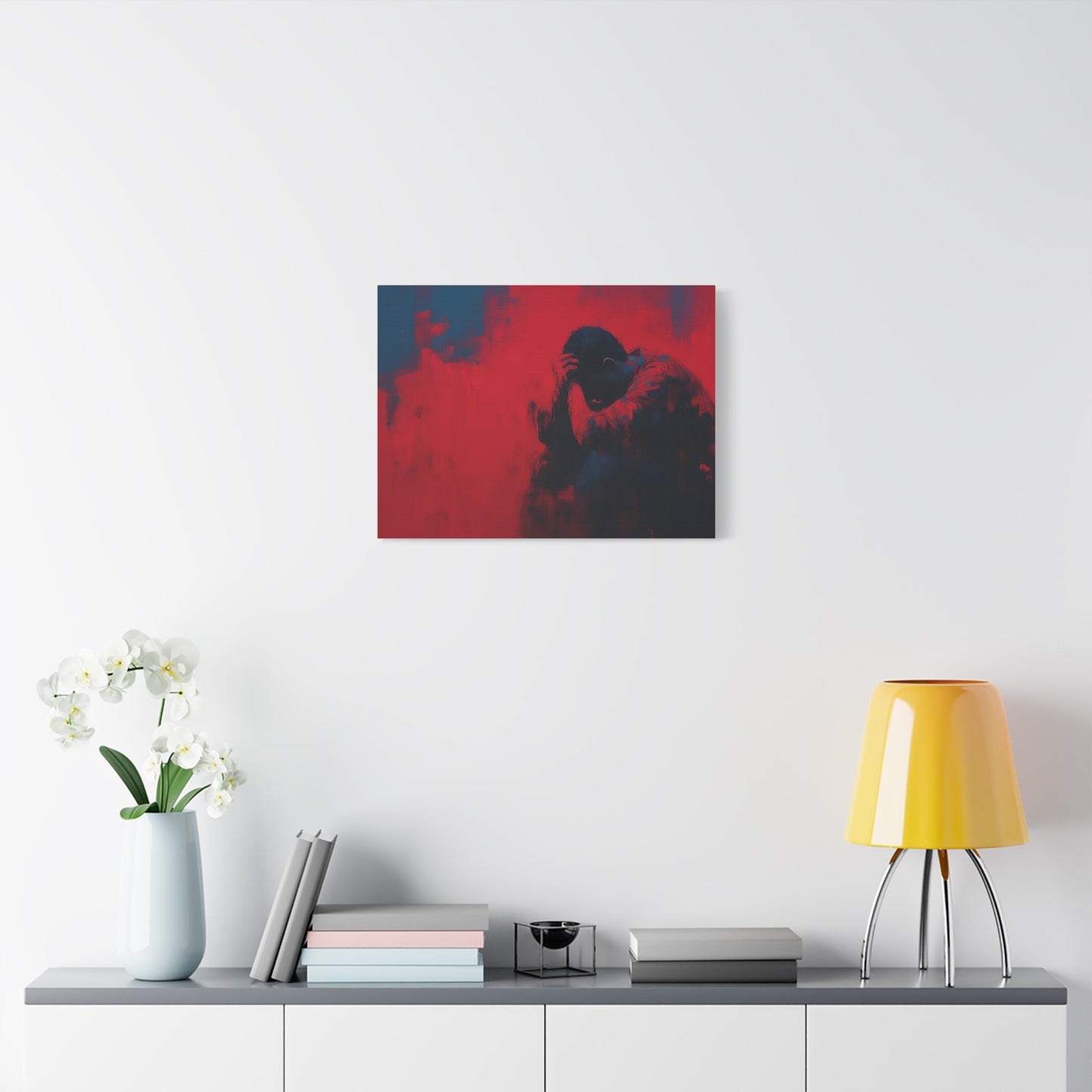 Heavy Load --Emotional Matte Canvas Art, Modern Abstract Wall Decor, Minimalist Canvas Print