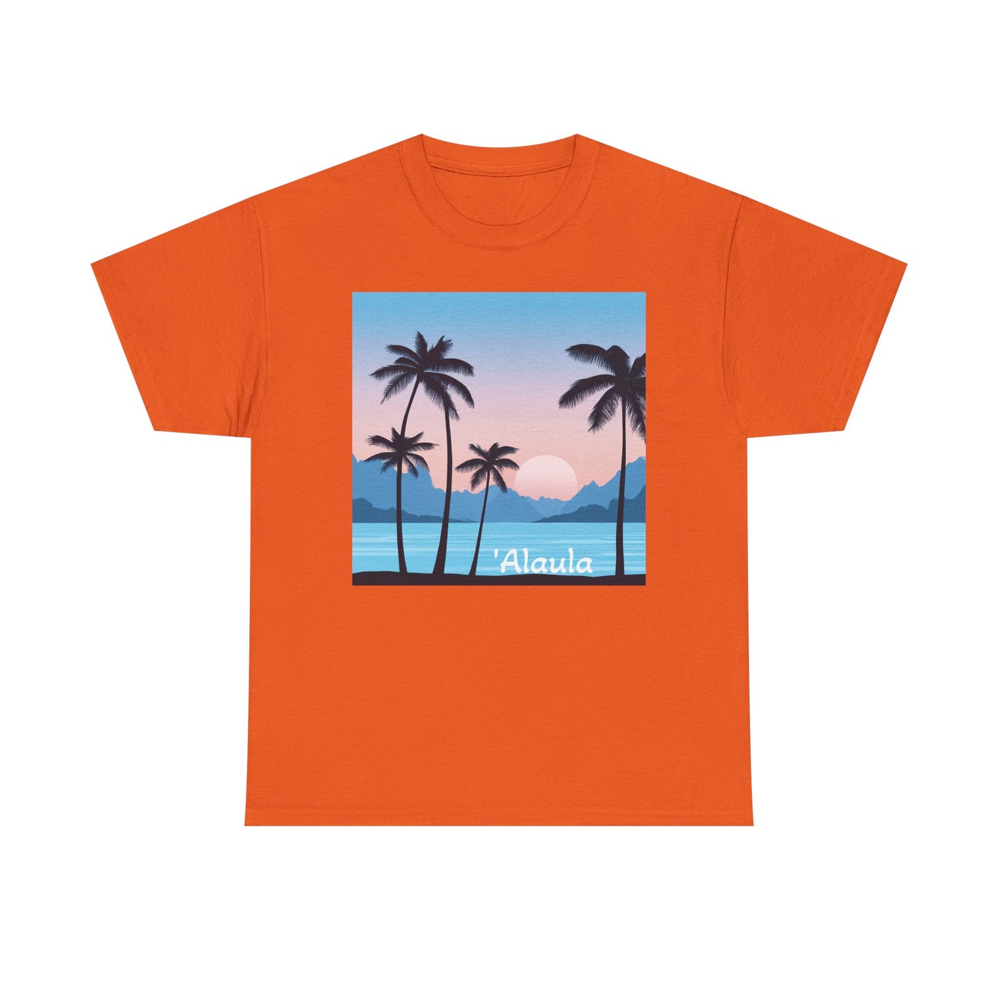 'Alaula Aloha Sunset Tee — Tropical Palm Beach Graphic T-Shirt