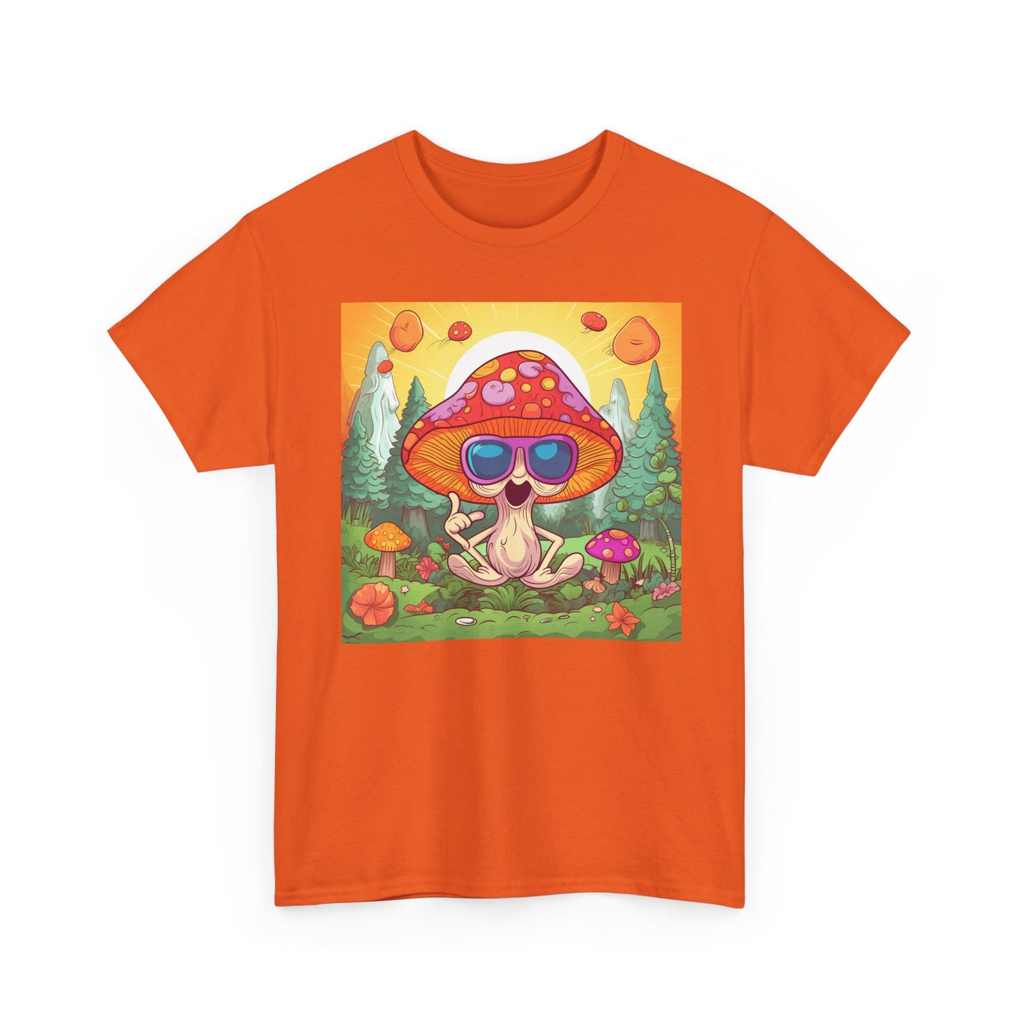 Whimsical Mushroom Tee, Casual T-Shirt, Gift for Nature Lovers, Eco-Friendly Apparel, Unisex Graphic Shirt
