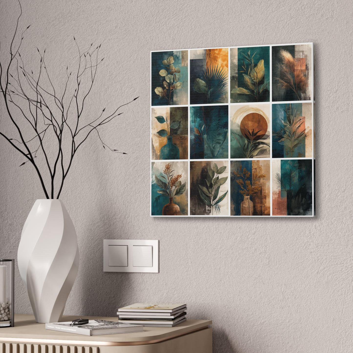 Natures Green Series #7 -Botanical Wall Art, Nature-Inspired Home Décor, Eco-Friendly Canvas Print, Greenery Art Piece, Living Room Wall Hanging