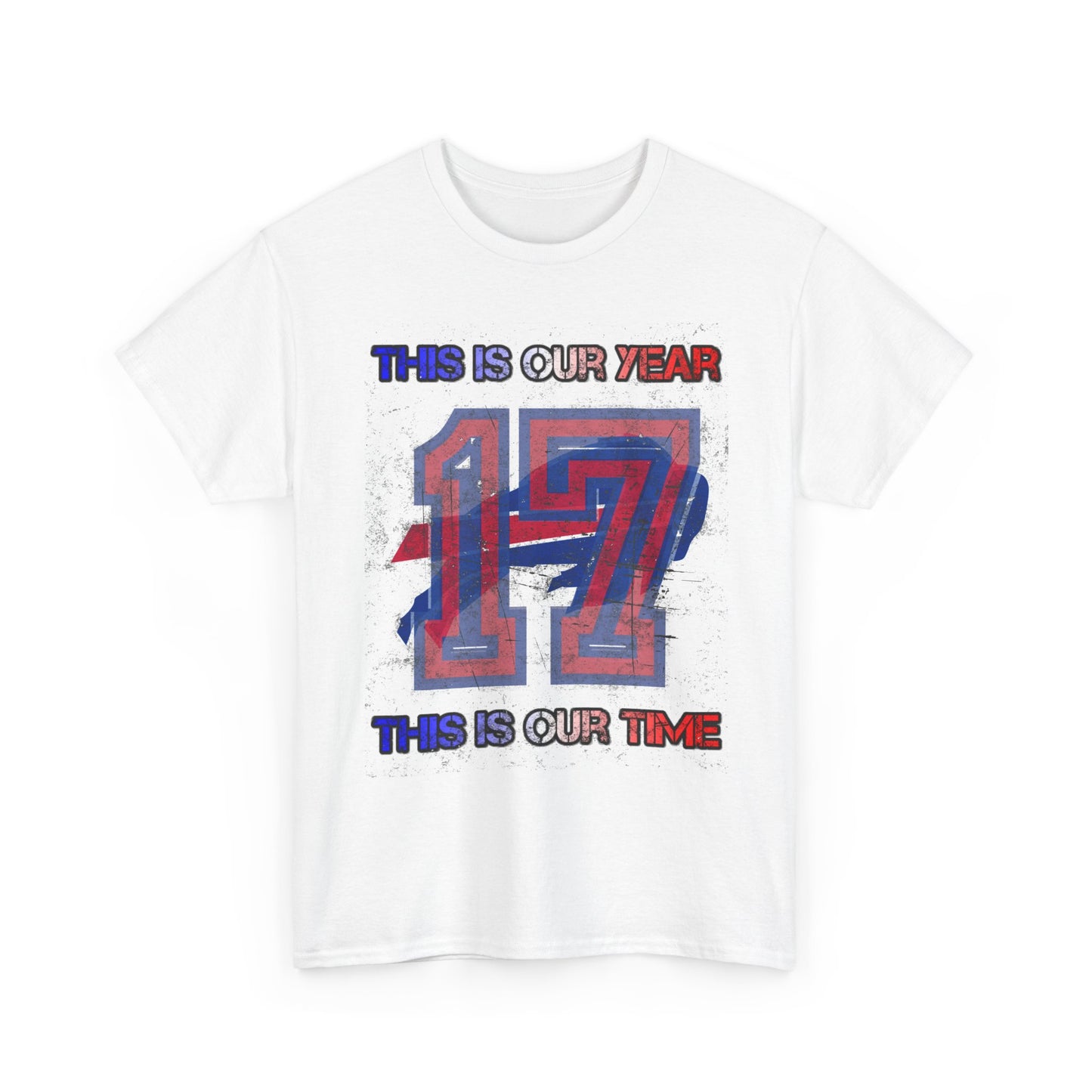 This Is Our Year 17 -Celebratory Unisex Heavy Cotton Tee, Customizable Year Shirt, Perfect for Birthdays, Team Events, Youth Spirit Gear, Everyday Comfort