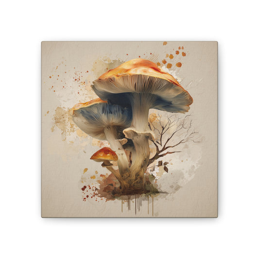 Fruiting Body-Mushroom Canvas Art, Stretched Wall Decor, Bohemian Home Decor, Psychedelic Wall Art, Nature-Inspired Art