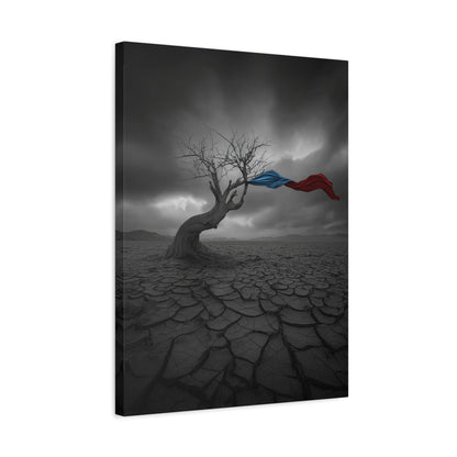 Twisted in the Wind. Stretched Canvas Print, Artistic Wall Decor, Modern Art.