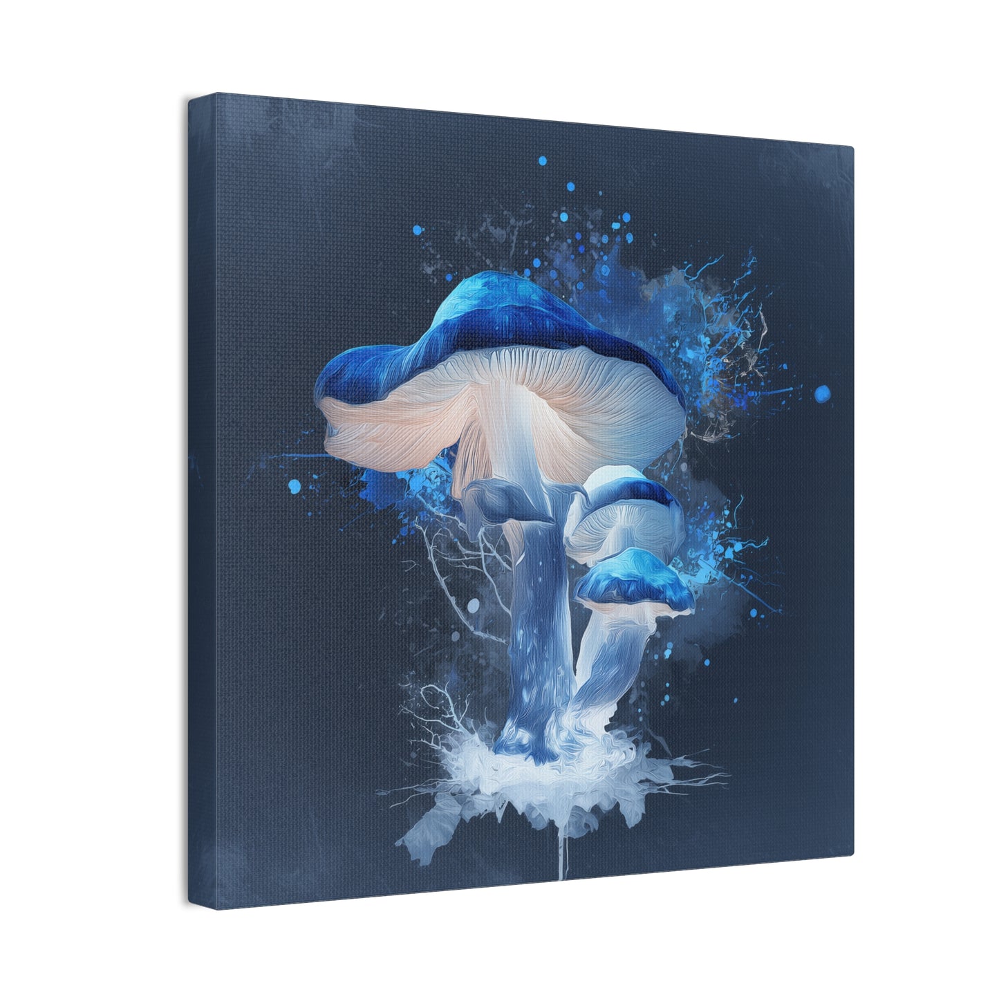 Mycelium Spread Inverse -Mushroom Canvas Art, Stretched Wall Decor, Bohemian Home Decor, Psychedelic Wall Art, Nature-Inspired Art