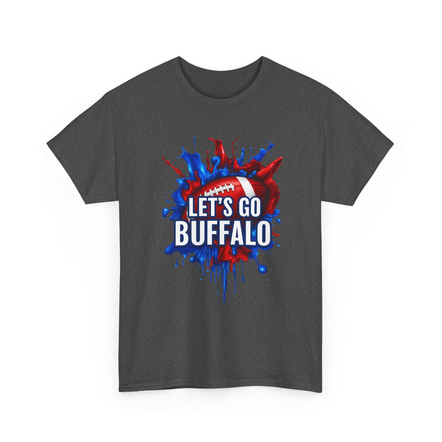Let's Go Buffalo Splat -Buffalo Sports Fan Tee - Let's Go Buffalo Shirt, Game Day Apparel, Unisex Cotton T-Shirt, Tailgate Wear, Football Team Gear