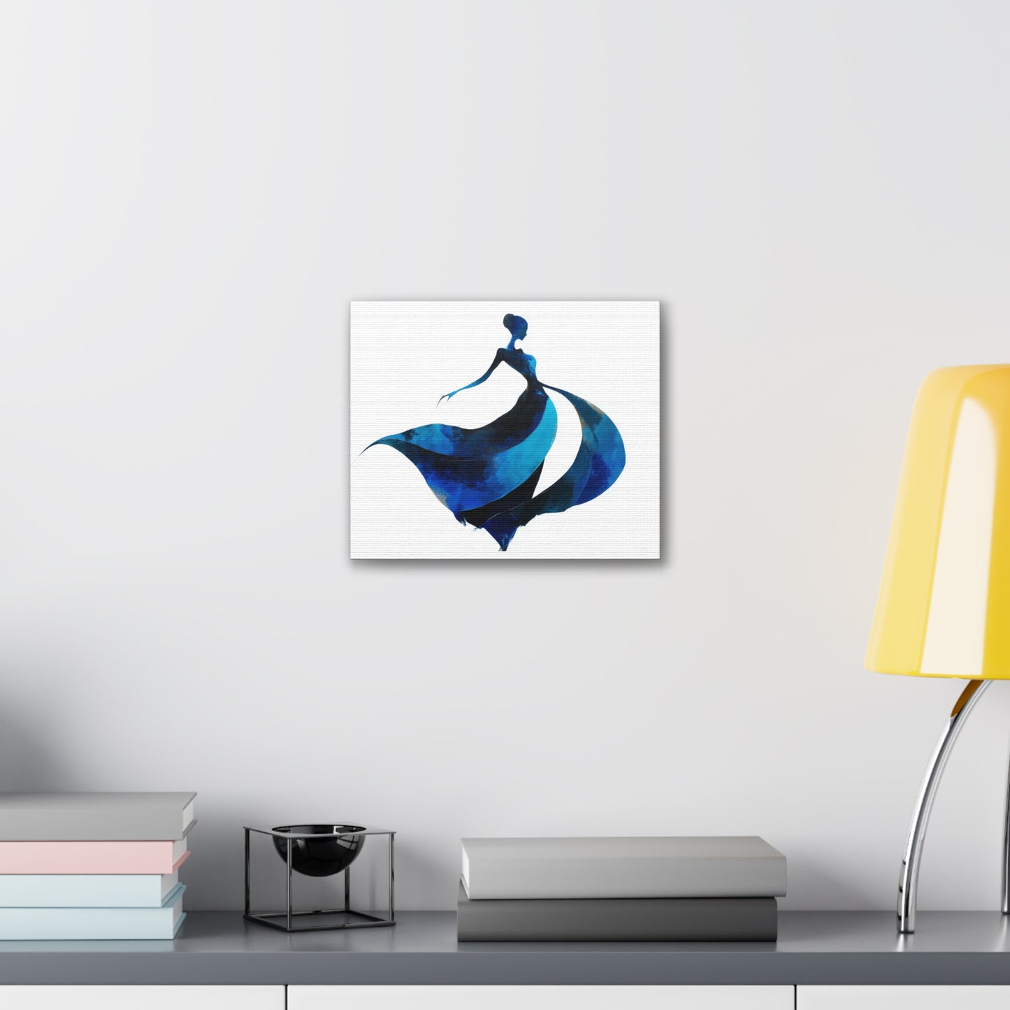 Dancing with the Water Series #3 -Elegant Silhouette Canvas Wall Art, Abstract Decor for Home, Gift for Women, Living Room Artwork, Dance Theme Decoration
