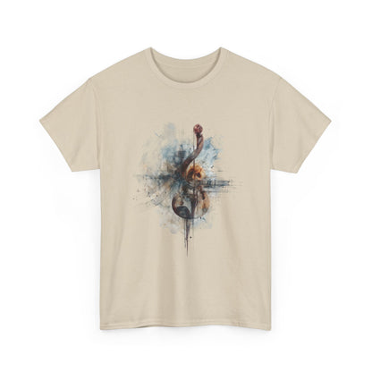 Violin Abstract Music Watercolor T-Shirt — Artistic Treble Clef Music Tee
