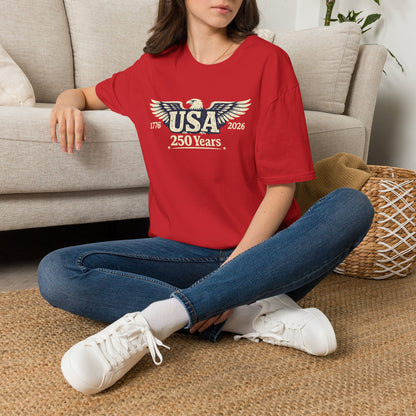 USA 250 Years Graphic T-Shirt — 1776–2026 Bicentennial Eagle Tee