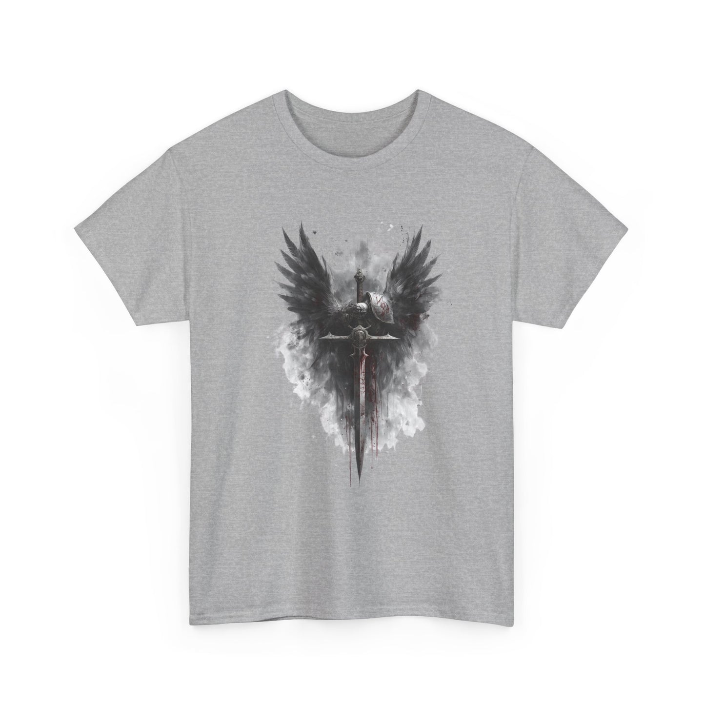 Angel of War T‑Shirt — Gothic Winged Sword Graphic Tee