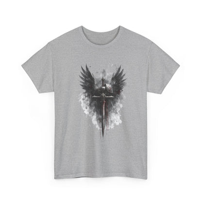 Angel of War T‑Shirt — Gothic Winged Sword Graphic Tee