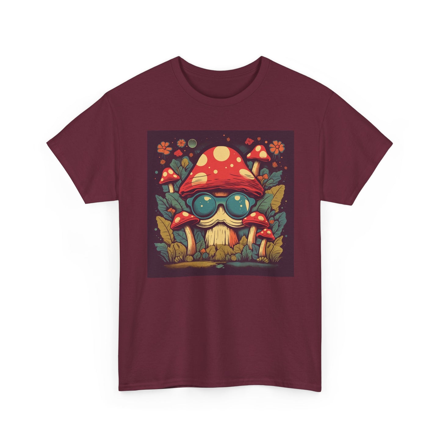 Mystical Mushroom Unisex Heavy Cotton Tee - Stylish Graphic T-Shirt for Nature Lovers, Boho Fashion, Gift for Friends, Festival [...]