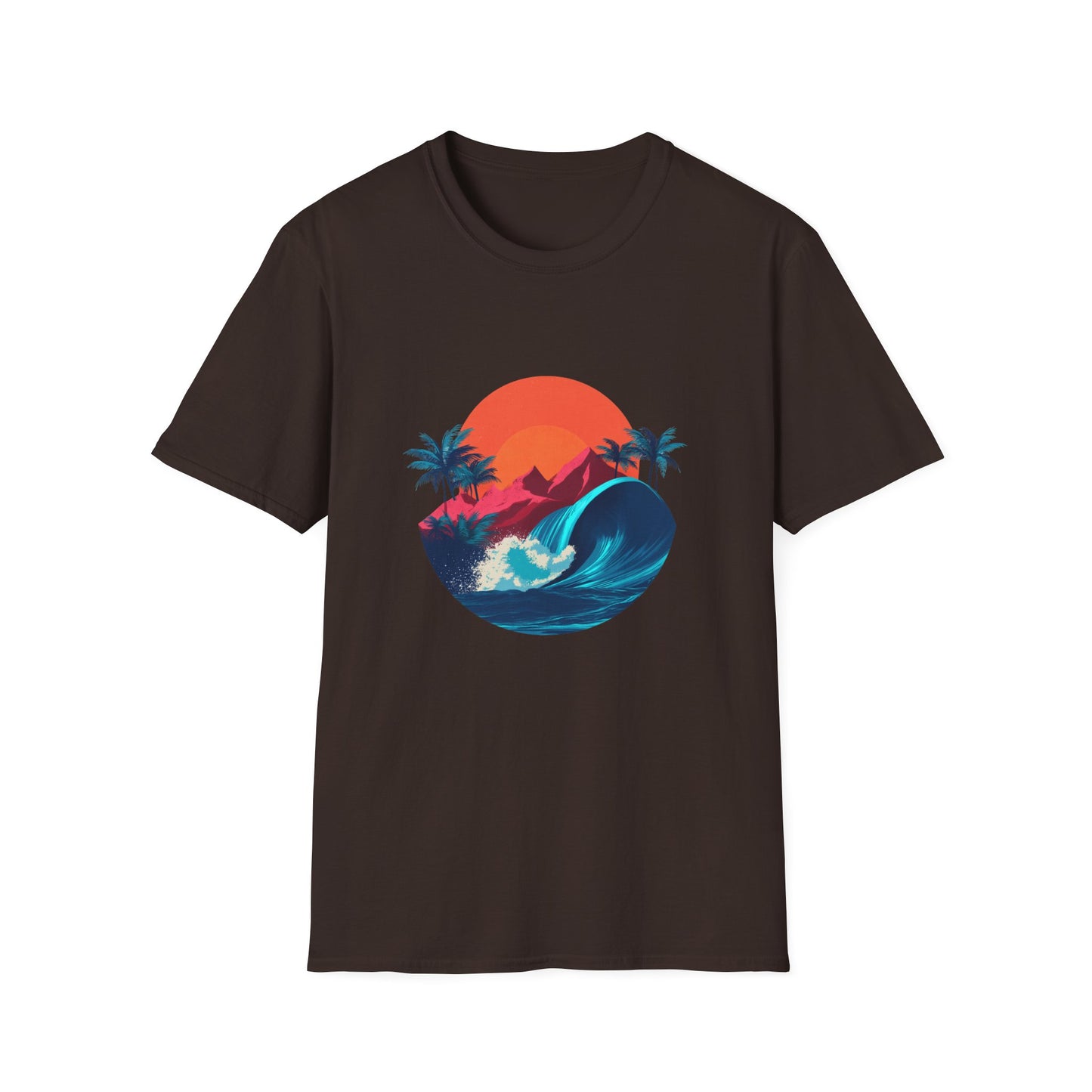 Sunset Surf T-Shirt — Retro Beach Wave Graphic Tee