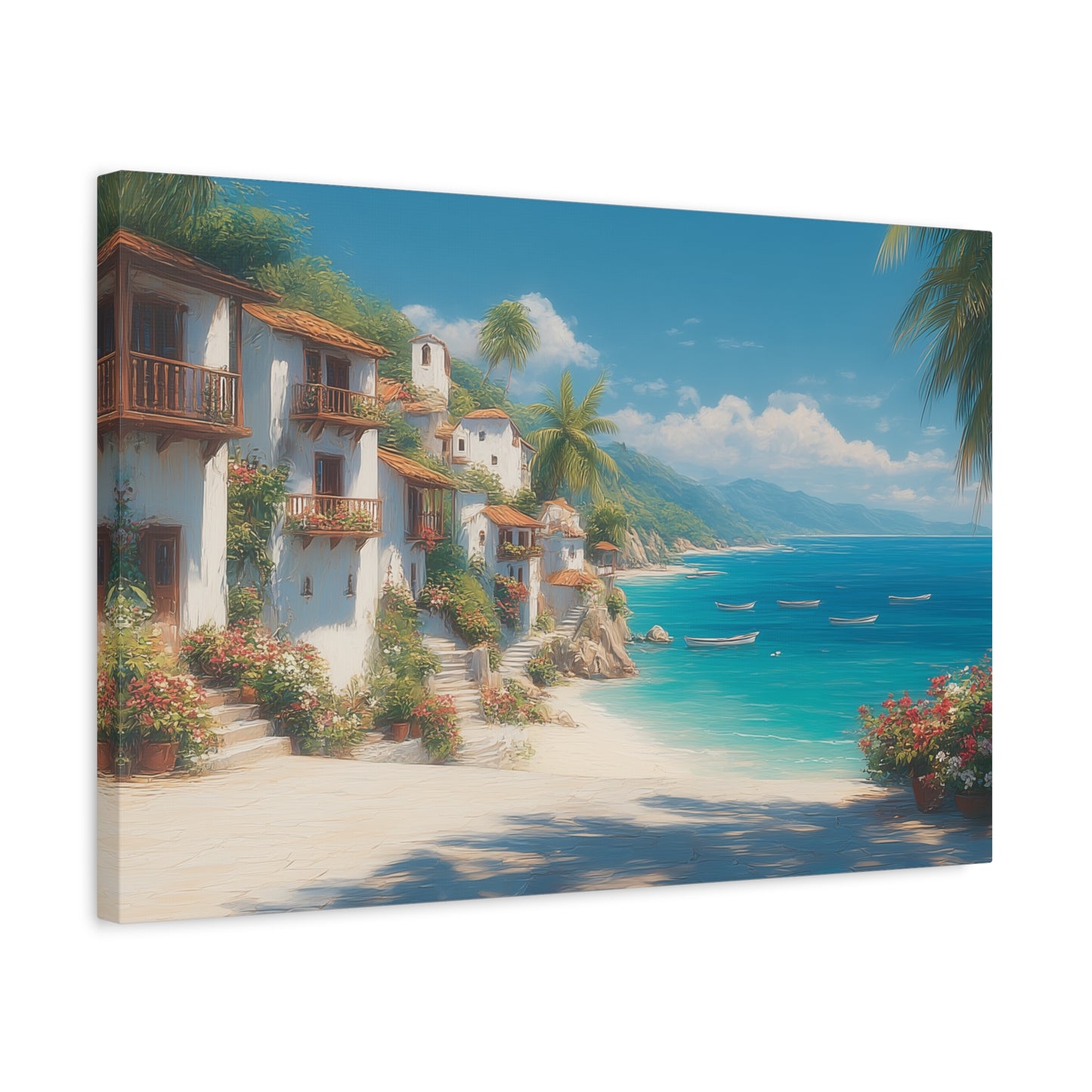 Sea Side -Coastal Serenity Canvas Print, Beach Decor, Wall Art for Home, Gift for Beach Lovers