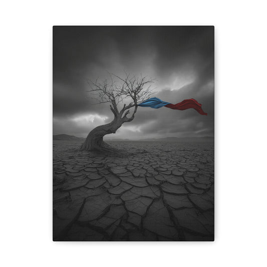 Twisted in the Wind. Stretched Canvas Print, Artistic Wall Decor, Modern Art.