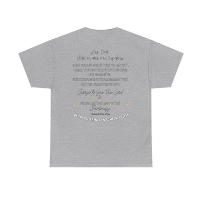 Be The Difference T‑Shirt — Inspirational Back Message Tee (“Hey You! Behind me, reading this…”)