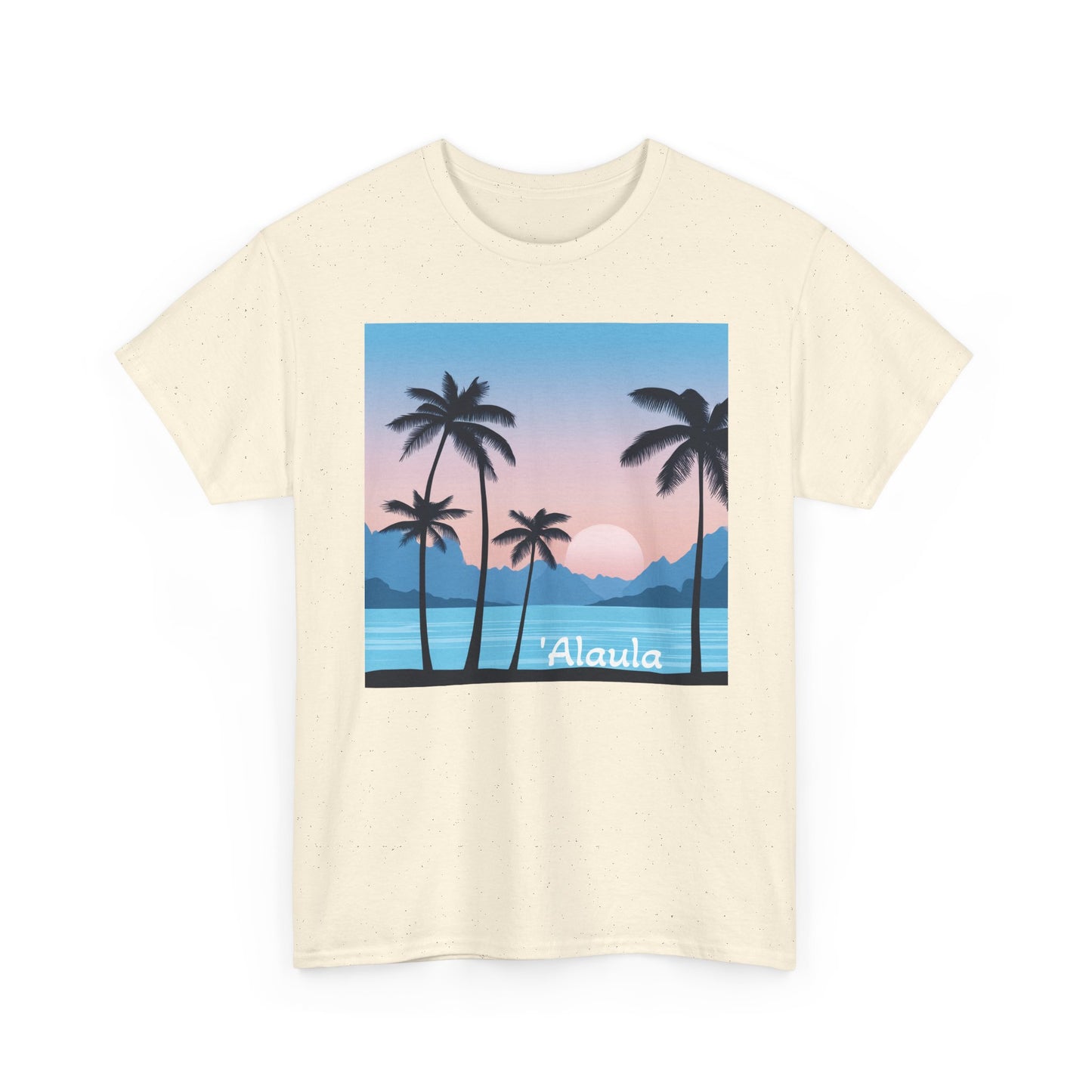 'Alaula Aloha Sunset Tee — Tropical Palm Beach Graphic T-Shirt