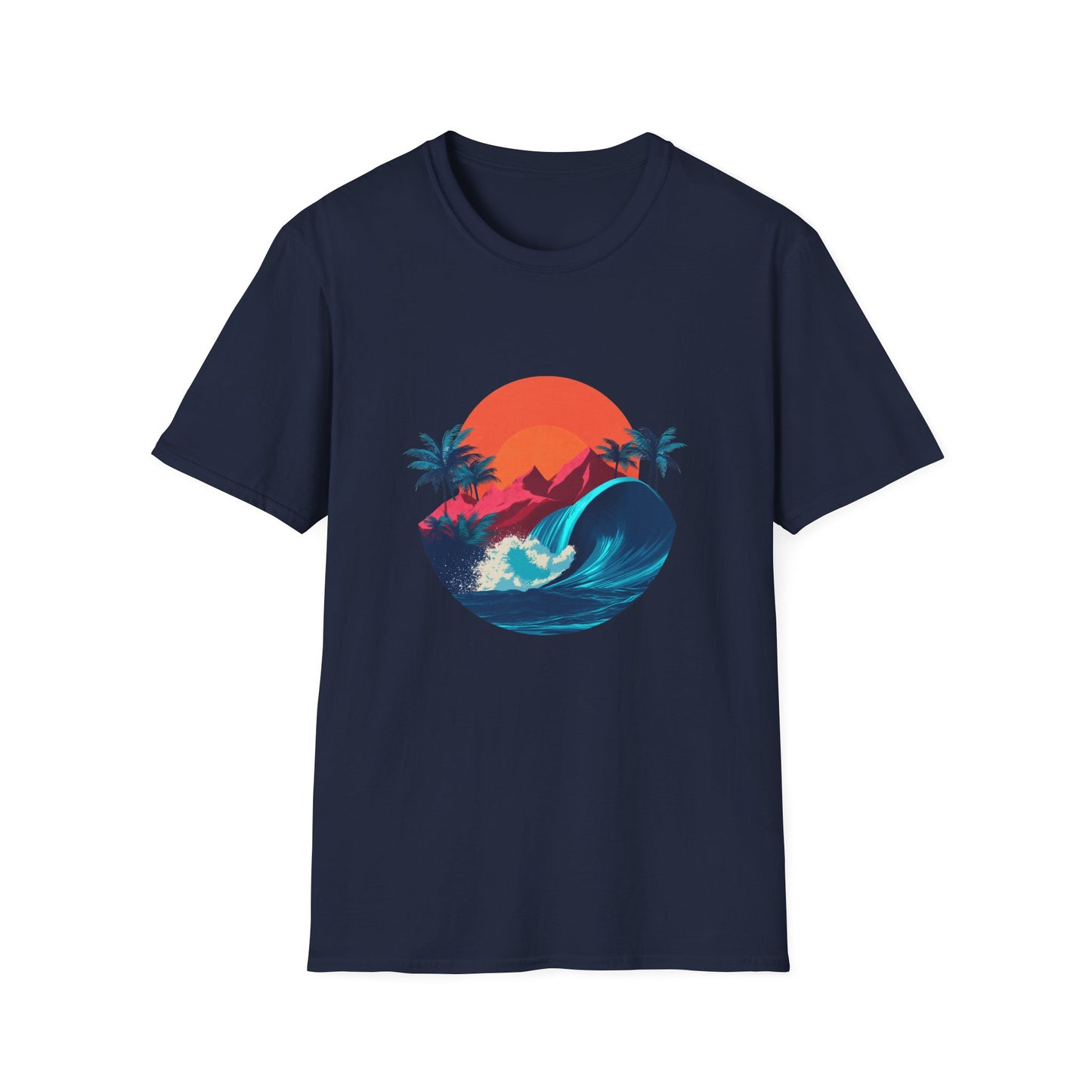 Sunset Surf T-Shirt — Retro Beach Wave Graphic Tee