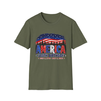 America 250th Birthday T-Shirt — July 4, 1776–2026 Patriotic Independence Day Tee