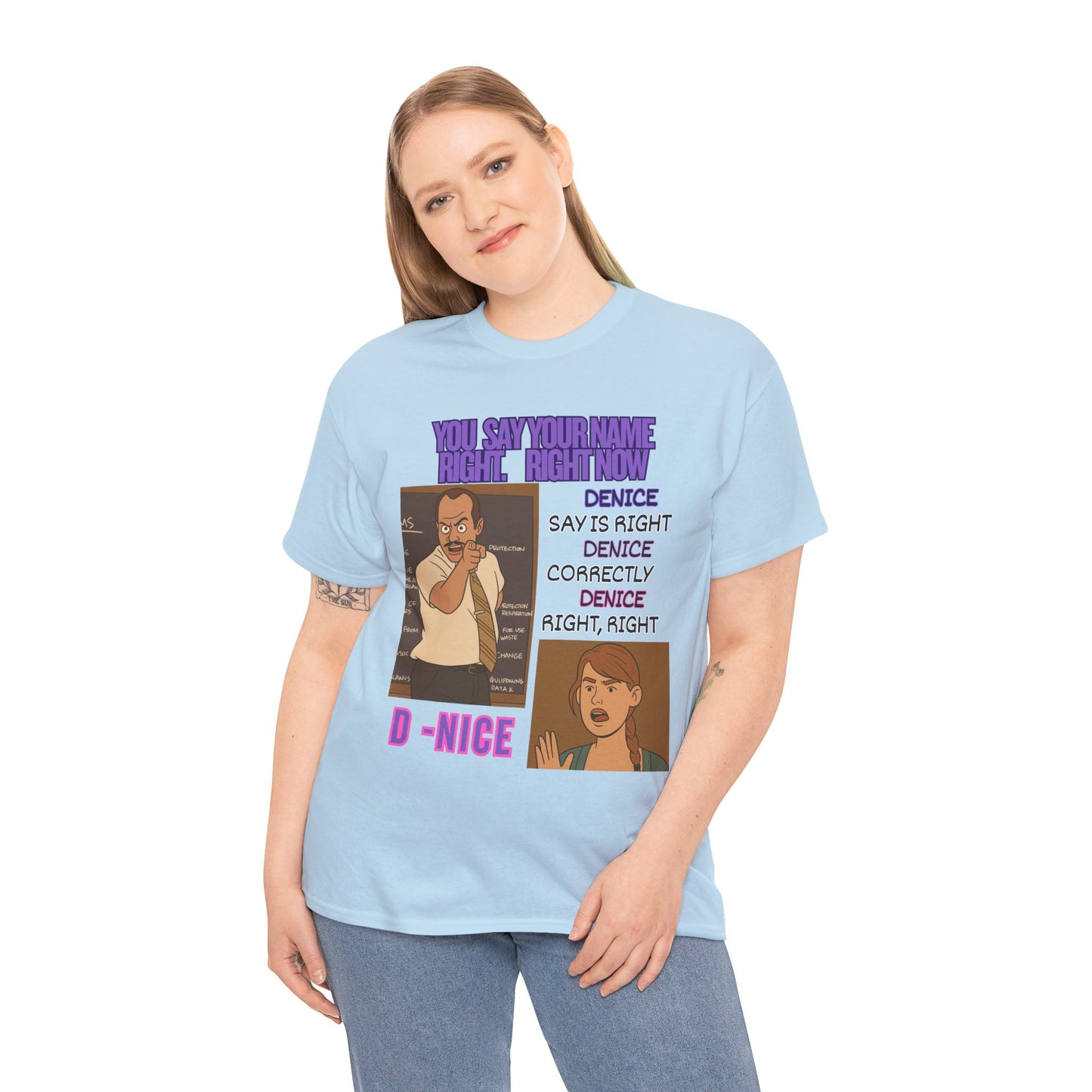 D-Nice Funny Unisex T-Shirt with Quirky Design, Humor Tee, Gift for Friends, Casual Wear, Unique Graphic Tee, Cartoon T-Shirt