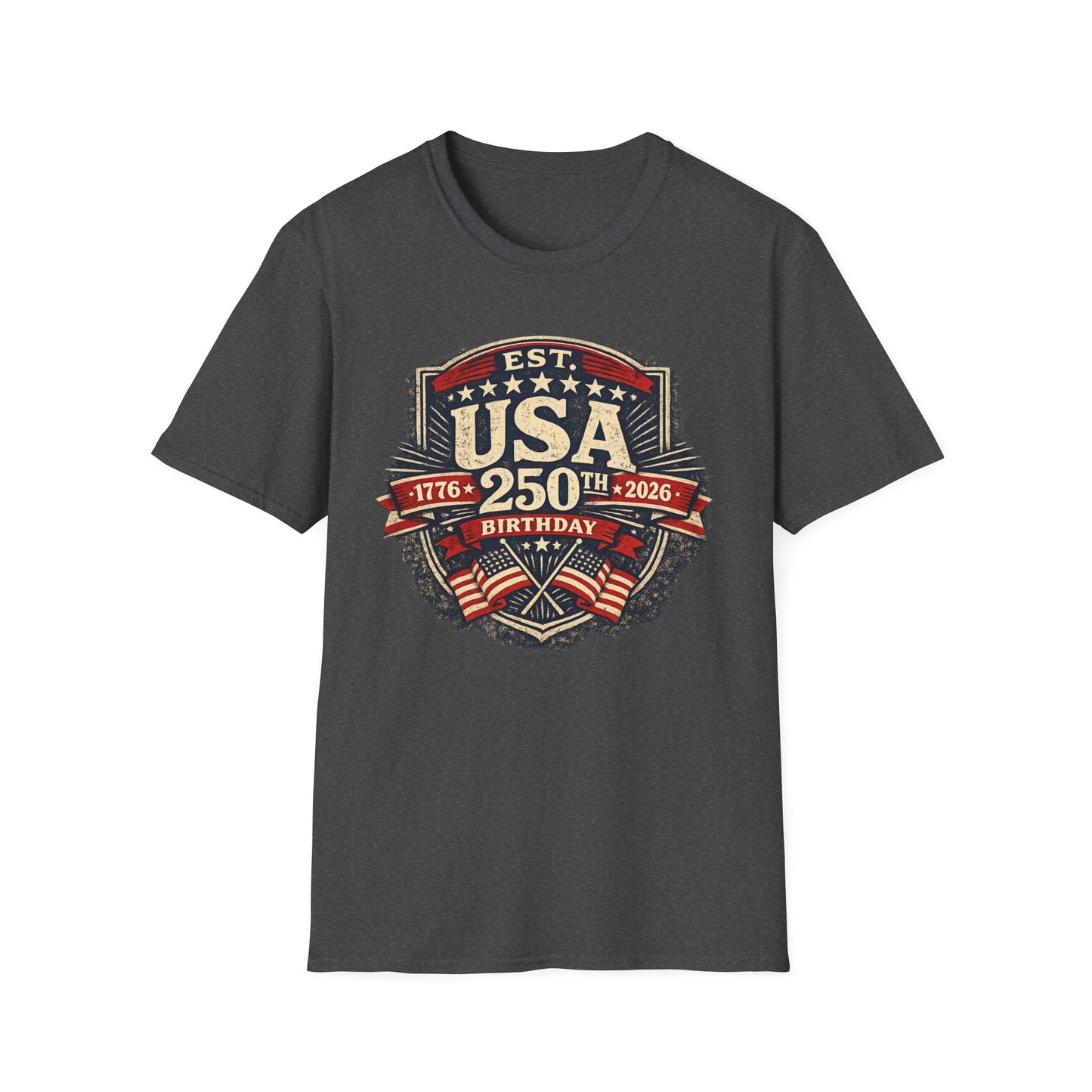 USA 250th Birthday T-Shirt — 1776-2026 Retro American Celebration Tee