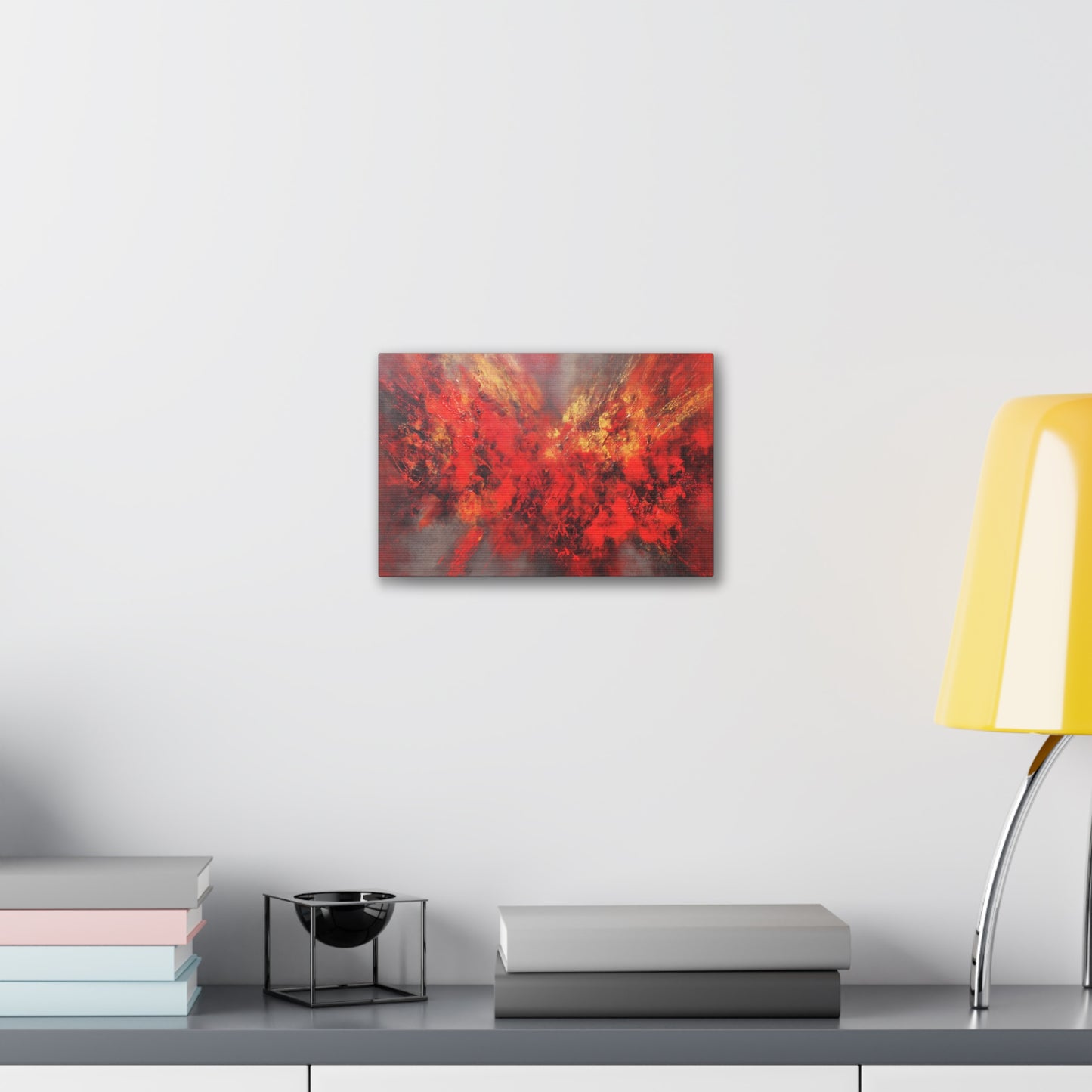 Exploding With Love -Abstract Red Canvas Wall Art