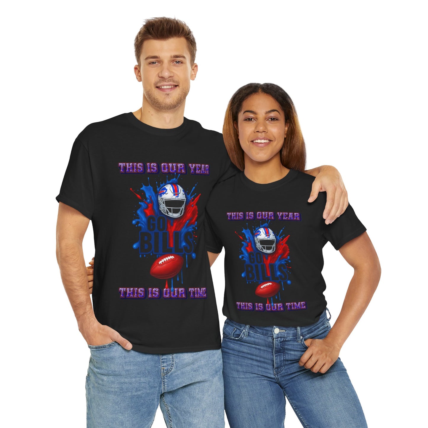 Go Bills Our Year -Football Fan Tee - Unisex Cotton Shirt for Game Day, Sports Events, Tailgating, Gift for Fans, Lightweight Cotton T-shirt