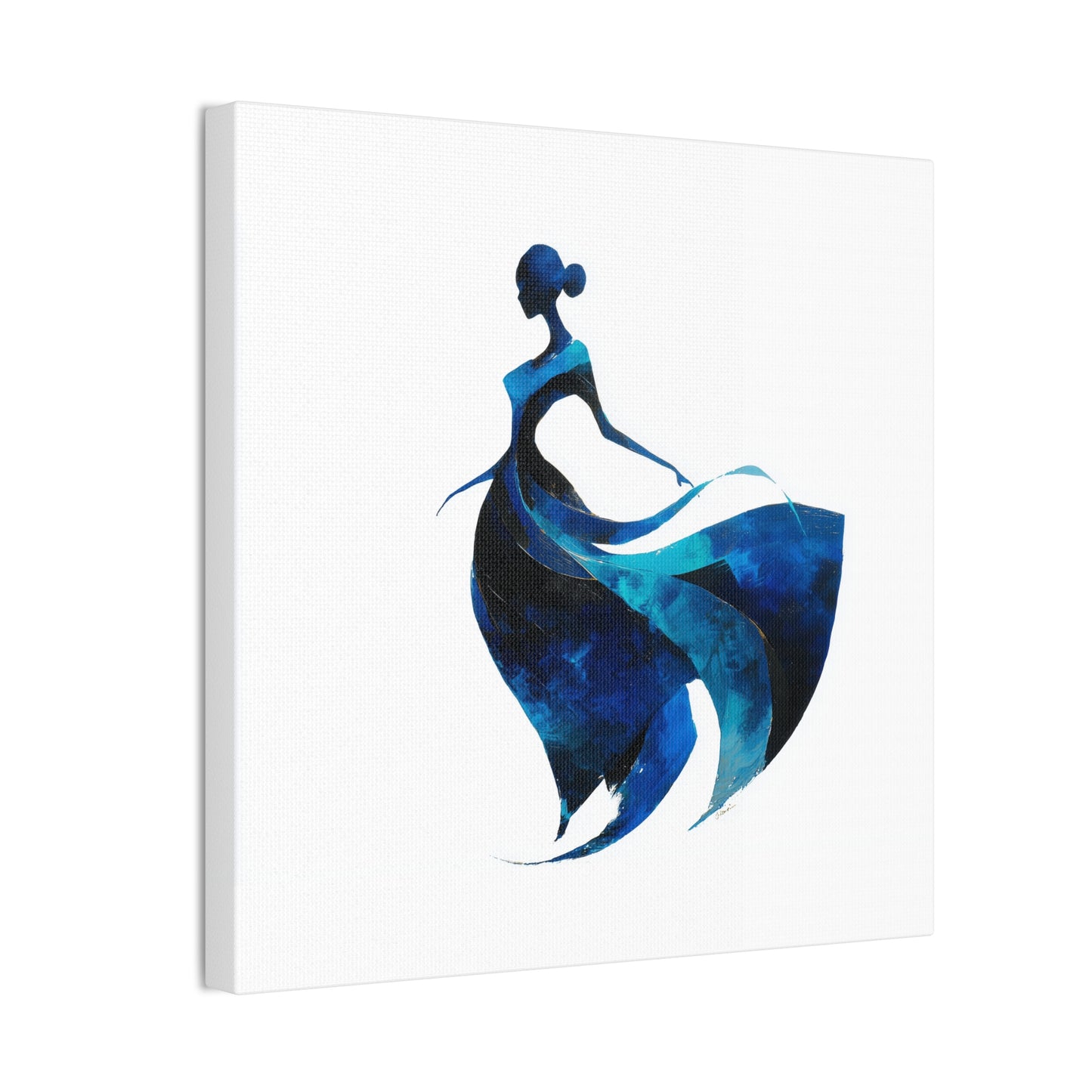 Copy of Dancing with the Water Series #5 -Elegant Silhouette Canvas Wall Art, Abstract Decor for Home, Gift for Women, Living Room Artwork, Dance Theme Decoration