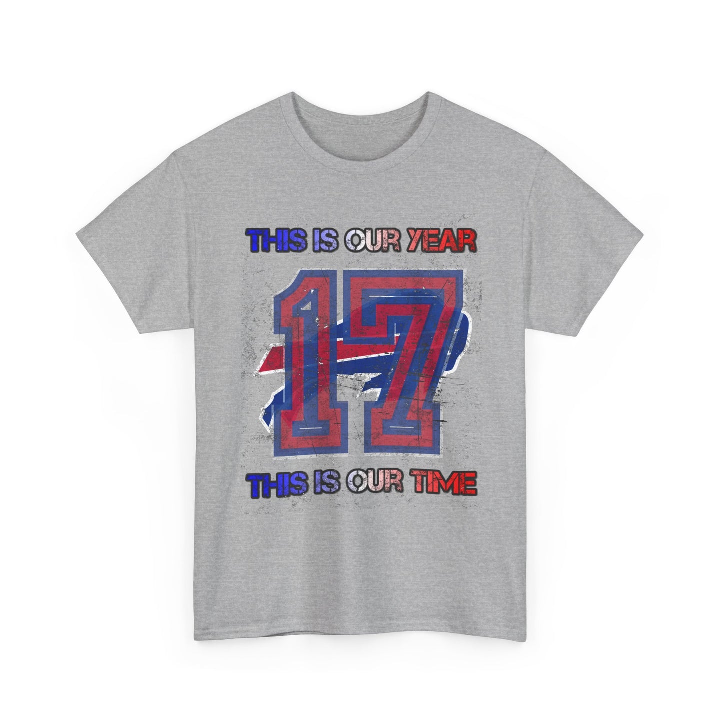 This Is Our Year 17 -Celebratory Unisex Heavy Cotton Tee, Customizable Year Shirt, Perfect for Birthdays, Team Events, Youth Spirit Gear, Everyday Comfort