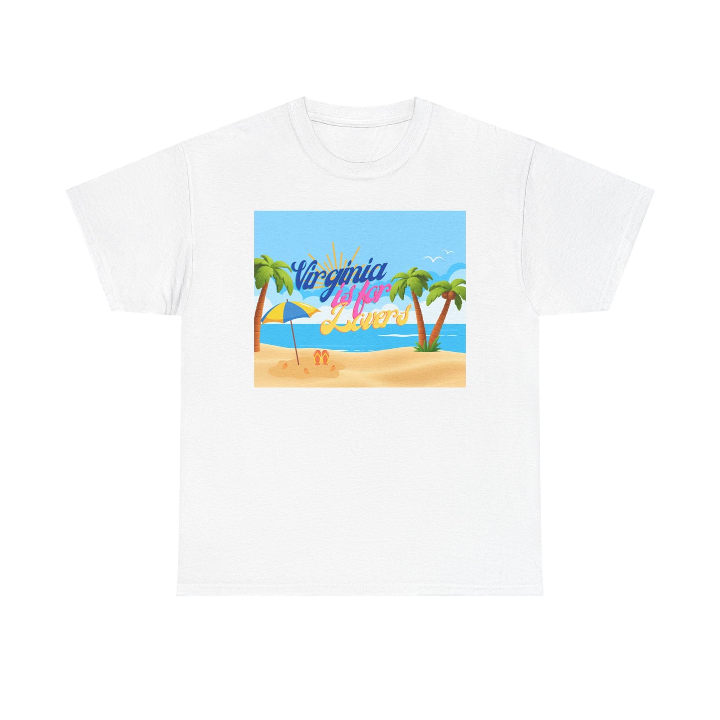 Virginia Is For Lovers - Beach Summer Vibes Tee, Beach Tee, Vacation Shirt, Summer T-Shirt, Graphic Tee, Unisex Cotton Top