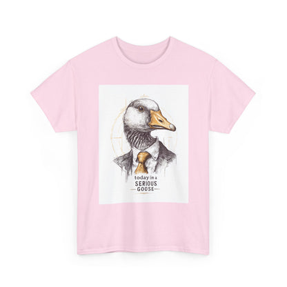 Serious Goose T-Shirt | Funny Animal Tee, Quirky Graphic Tee, Gift for Animal Lovers, Casual Wear, Unique Birthday Gift