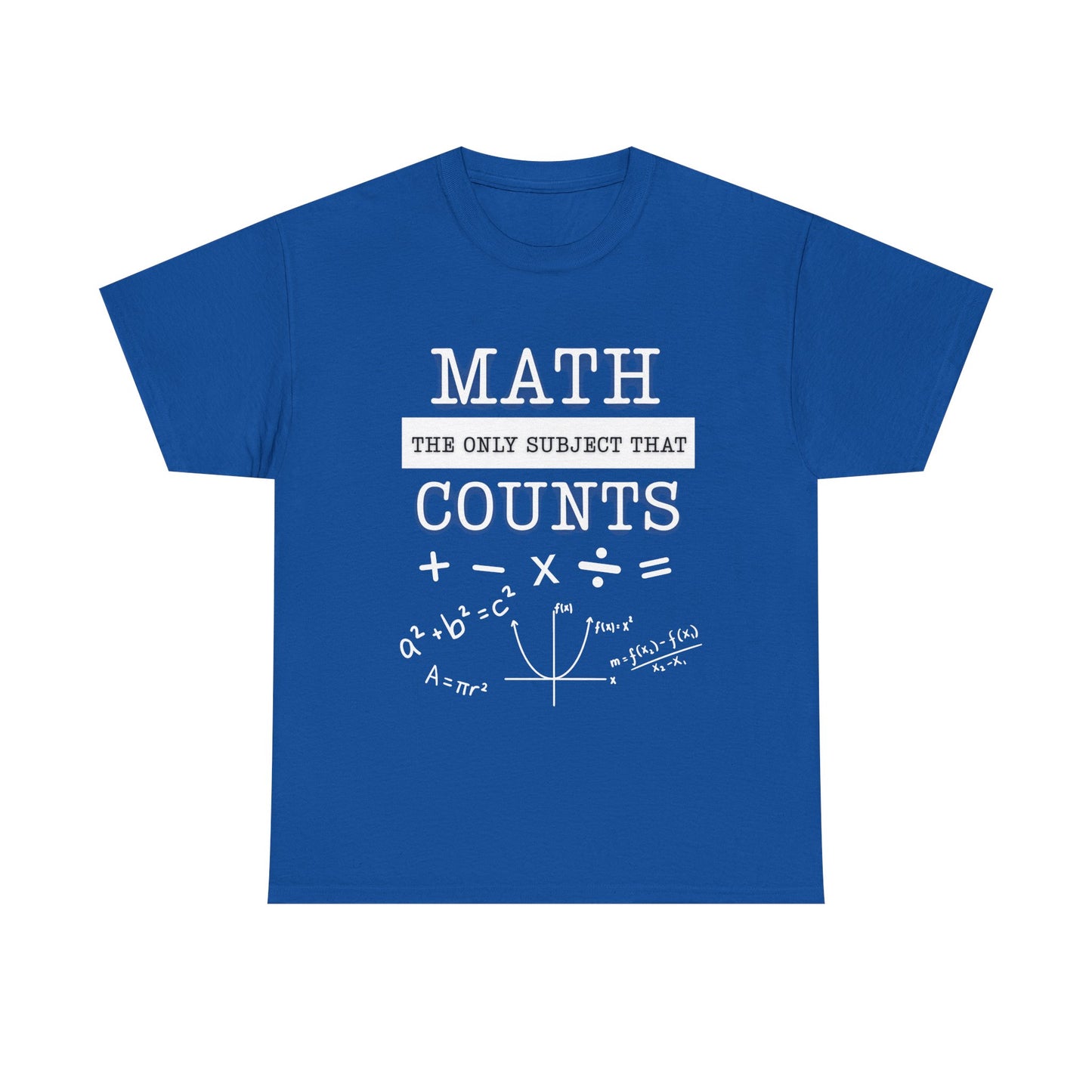 Math Counts -Unisex Heavy Cotton Tee, Funny Math Shirt, Gift for Teachers, Math Lovers, Back to School T-Shirt