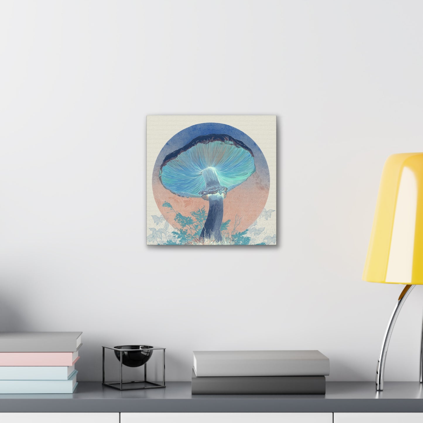Unreal Shroom Inverse-Mushroom Canvas Art, Stretched Wall Decor, Bohemian Home Decor, Psychedelic Wall Art, Nature-Inspired Art